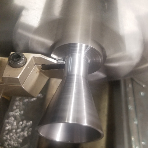 Making nail gun feed tubes for cable spool company.